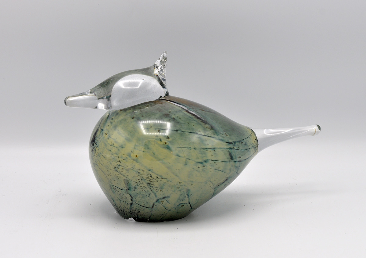 Loranto + Kuifvogel, green&brown, small 